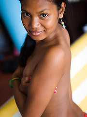 Erotic picture of Dark Indian teen