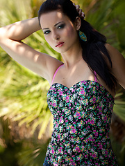 Erotic picture of Solo session of Natasha Belle near the pool