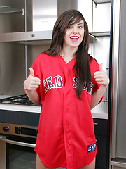 Erotic picture of Amazing teen star Autumn Riley is a sexiest fan of Red Sox