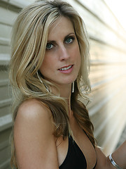Erotic picture of Kristi loves her black lace up heels and nothing else!
