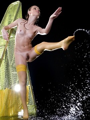 Erotic picture of Cute russian girl Caesaria in wet stockings