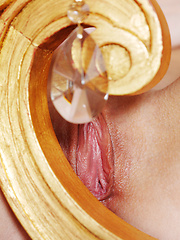 Erotic picture of This spunky redhead is very passionate and she moves her tight petite body like a weapon.