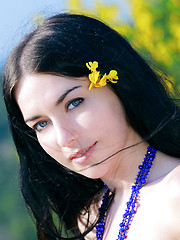 Erotic picture of Lovely russian girl posing outdoors