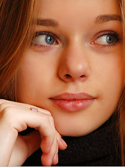 Erotic picture of Cute russian beauty Milena shows hairy cunt