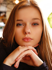 Erotic picture of Cute russian beauty Milena shows hairy cunt