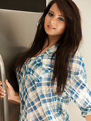 Erotic picture of Kitchen in Plaid