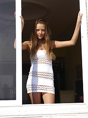 Erotic picture of Clover is a sexy and beautiful girl. Join her in her bedroom.