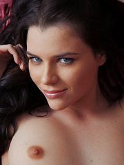 Erotic picture of Like a goddess with amazing body, Valeria A poses in a skimpy lingerie that shows off her body's stunning curves and assets.