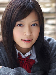 Erotic picture of Rina Toiro Asian has big cans and firm ass in white lingerie