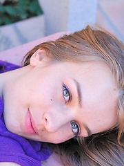 Erotic picture of Sofia outside doing upskirts