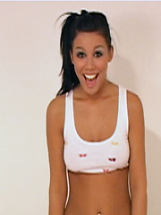 Erotic picture of The delicious teen Destiny Moody gets happy stripping to the oldies