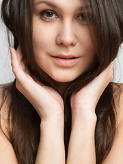 Erotic picture of Haleen plays around in nothing but her high socks