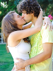 Erotic picture of Gabby plays with her date