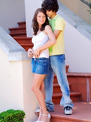 Erotic picture of Gabby plays with her date