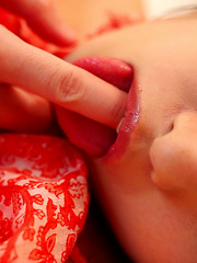 Erotic picture of Ayame was trying to be a decent Japanese girl, but her body was worked up to a simmer. I pulled out the thermometer and she slid it into her tight pussy lips.