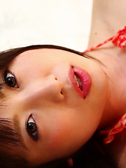 Erotic picture of Ayame was trying to be a decent Japanese girl, but her body was worked up to a simmer. I pulled out the thermometer and she slid it into her tight pussy lips.