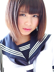 Erotic picture of Minami looks like a pretty soldier manga girl waiting to join Sailor Moon. You know that anime? The team of schoolgirls who jump and flash their panties!