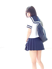 Erotic picture of Minami looks like a pretty soldier manga girl waiting to join Sailor Moon. You know that anime? The team of schoolgirls who jump and flash their panties!