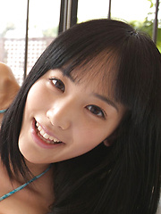 Erotic picture of Yuri Hamada Asian loves to show her fine bum in sexy lingerie