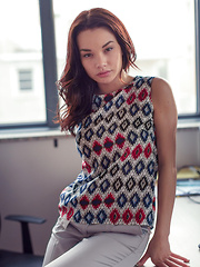 Erotic picture of Nici Dee portrays a corporate hottie who loves loves seducing new hires into her private office for a 'closed-door meeting'.