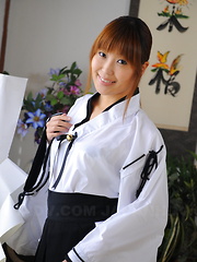 Erotic picture of Nice Yuuno Hoshi teases and poses for camera