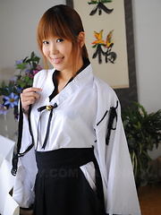 Erotic picture of Nice Yuuno Hoshi teases and poses for camera