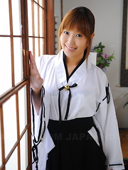 Erotic picture of Nice Yuuno Hoshi teases and poses for camera