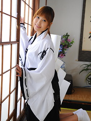Erotic picture of Nice Yuuno Hoshi teases and poses for camera