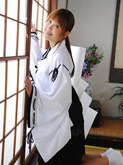Erotic picture of Nice Yuuno Hoshi teases and poses for camera