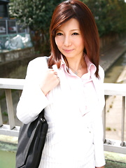 Erotic picture of Sweet Sayuri Mikami poses in business suit