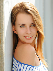 Erotic picture of Lucia D can't help getting playful and naughty as she enjoys a tour of a private yacht on a sunny weekend.