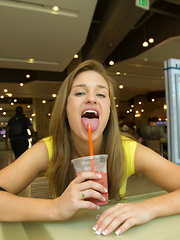 Erotic picture of April Brookes In Mall Creeps