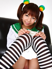 Erotic picture of Super hot gal Hikaru Aoyama showing her cunt