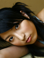 Erotic picture of Rina Sasamoto Asian in bath suit is in mood for some exercises