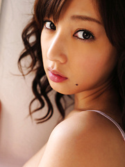 Erotic picture of Natsuki Ikeda Asian with big hooters looks so sexy on lingerie